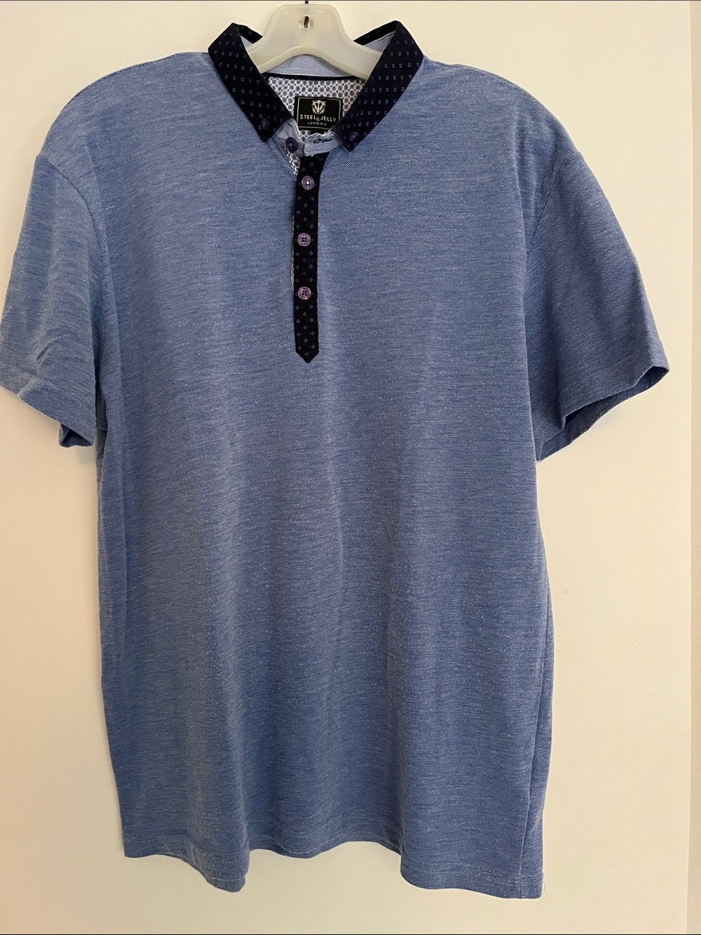 Men's Blue Polo Shirt XL